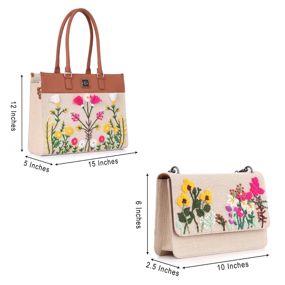 Urban Tote Bag-Gold Finish with Urban Sling -Classic Combo