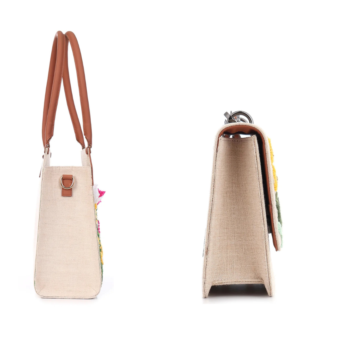 Urban Tote Bag-Gold Finish with Urban Sling -Classic Combo