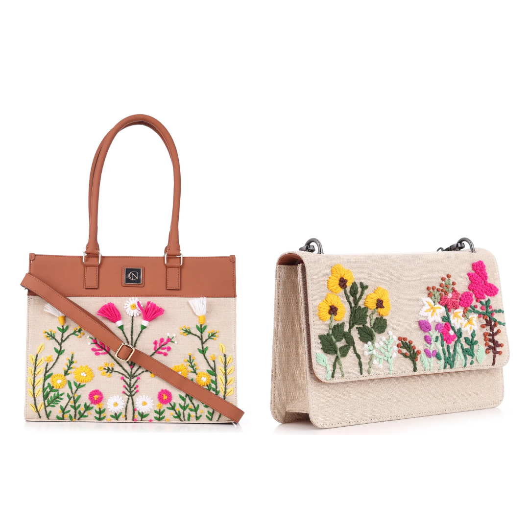 Urban Tote Bag-Gold Finish with Urban Sling -Classic Combo