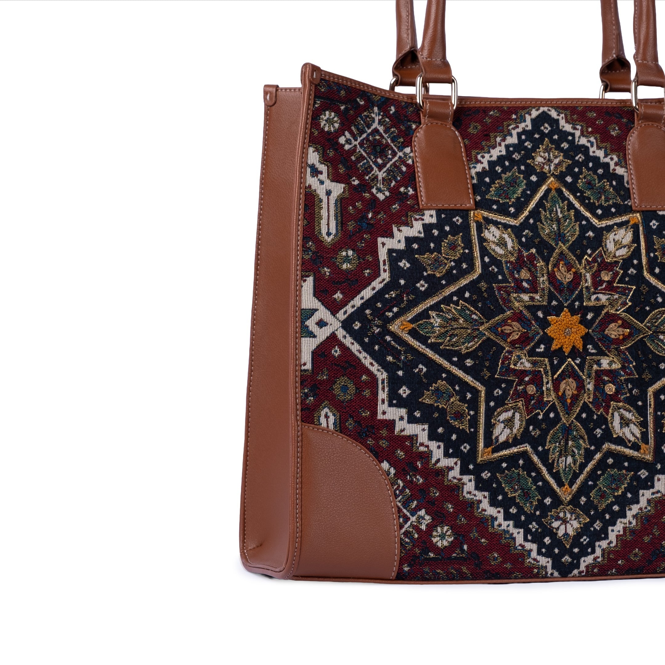 Hand-Embroidered Ladies Fancy Tote Bag